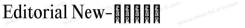Editorial New字体转换